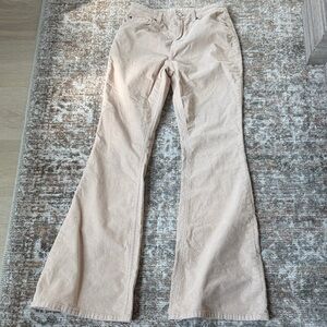 Idyllwind Beige Flared Corduroy Pants size 4/34L